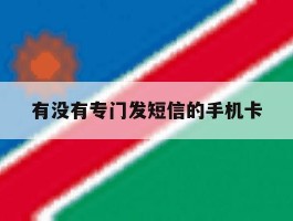 有没有专门发短信的手机卡