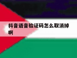 抖音语音验证码怎么取消掉啊