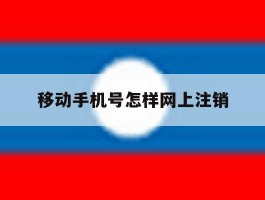 移动手机号怎样网上注销