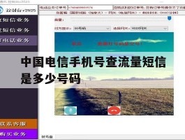 中国电信手机号查流量短信是多少号码