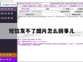 短信发不了图片怎么回事儿