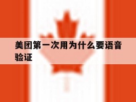 美团第一次用为什么要语音验证