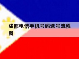 成都电信手机号码选号流程图