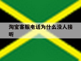 淘宝客服电话为什么没人接听