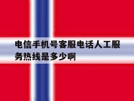 关于电信手机号客服电话人工服务热线是多少啊的信息