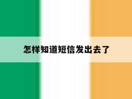 怎样知道短信发出去了