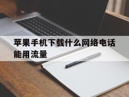 苹果手机下载什么网络电话能用流量