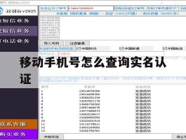 移动手机号怎么查询实名认证