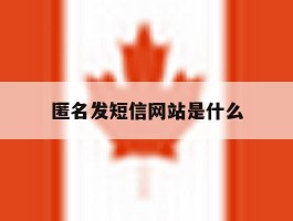 匿名发短信网站是什么