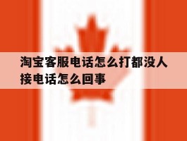 淘宝客服电话怎么打都没人接电话怎么回事