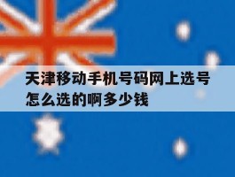 天津移动手机号码网上选号怎么选的啊多少钱