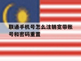 联通手机号怎么注销宽带账号和密码重置的简单介绍