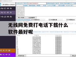 无线网免费打电话下载什么软件最好呢
