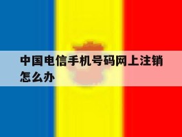 中国电信手机号码网上注销怎么办
