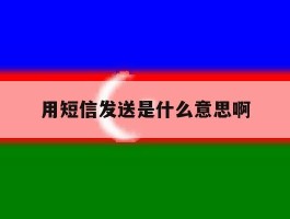 用短信发送是什么意思啊