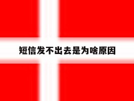 短信发不出去是为啥原因