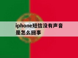 iphone短信没有声音是怎么回事
