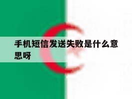 手机短信发送失败是什么意思呀