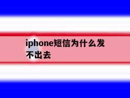 iphone短信为什么发不出去