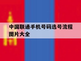 中国联通手机号码选号流程图片大全