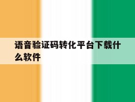 语音验证码转化平台下载什么软件